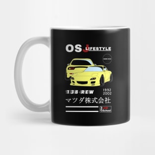 RX-7 (Yellow) OSJ LifeStyle [Black Edition] Mug